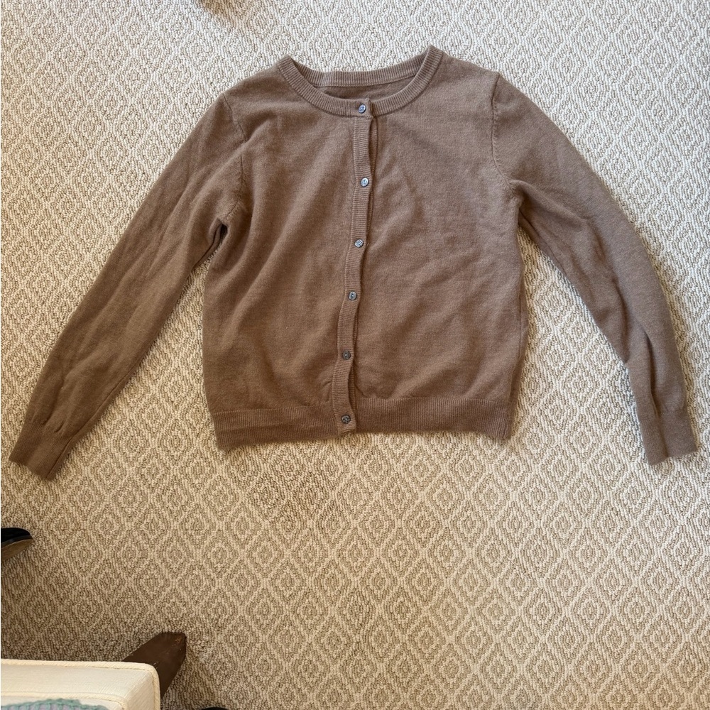 SHEIN Brown Button-Up Sweater Size M